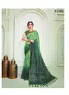 Rama Green Musterd Metallic Value Addition Swarovski Work Crystals Party Wear Silk Saree 11506